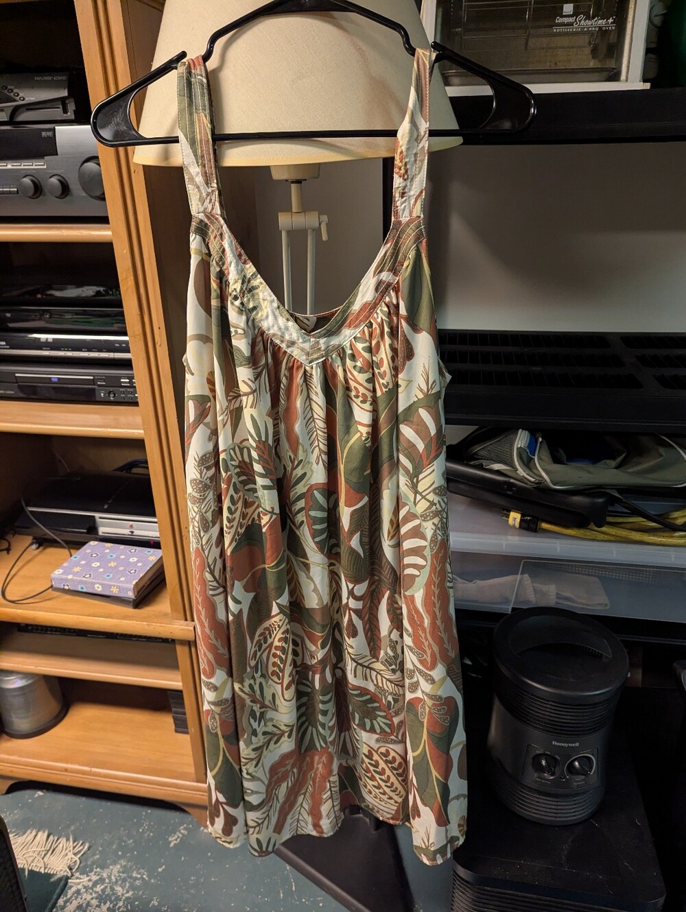 Reitmans Olive & Rust Tropical Print Mini Sundress